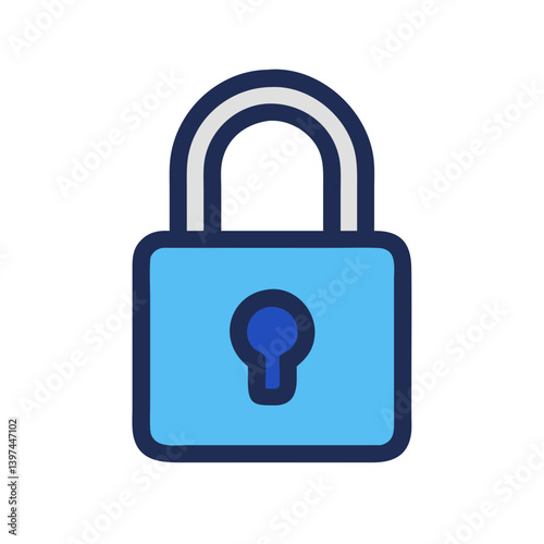 Detailed Lock Flat Icon