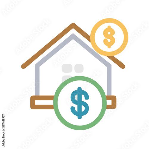  Detailed Mortgage Flat Icon