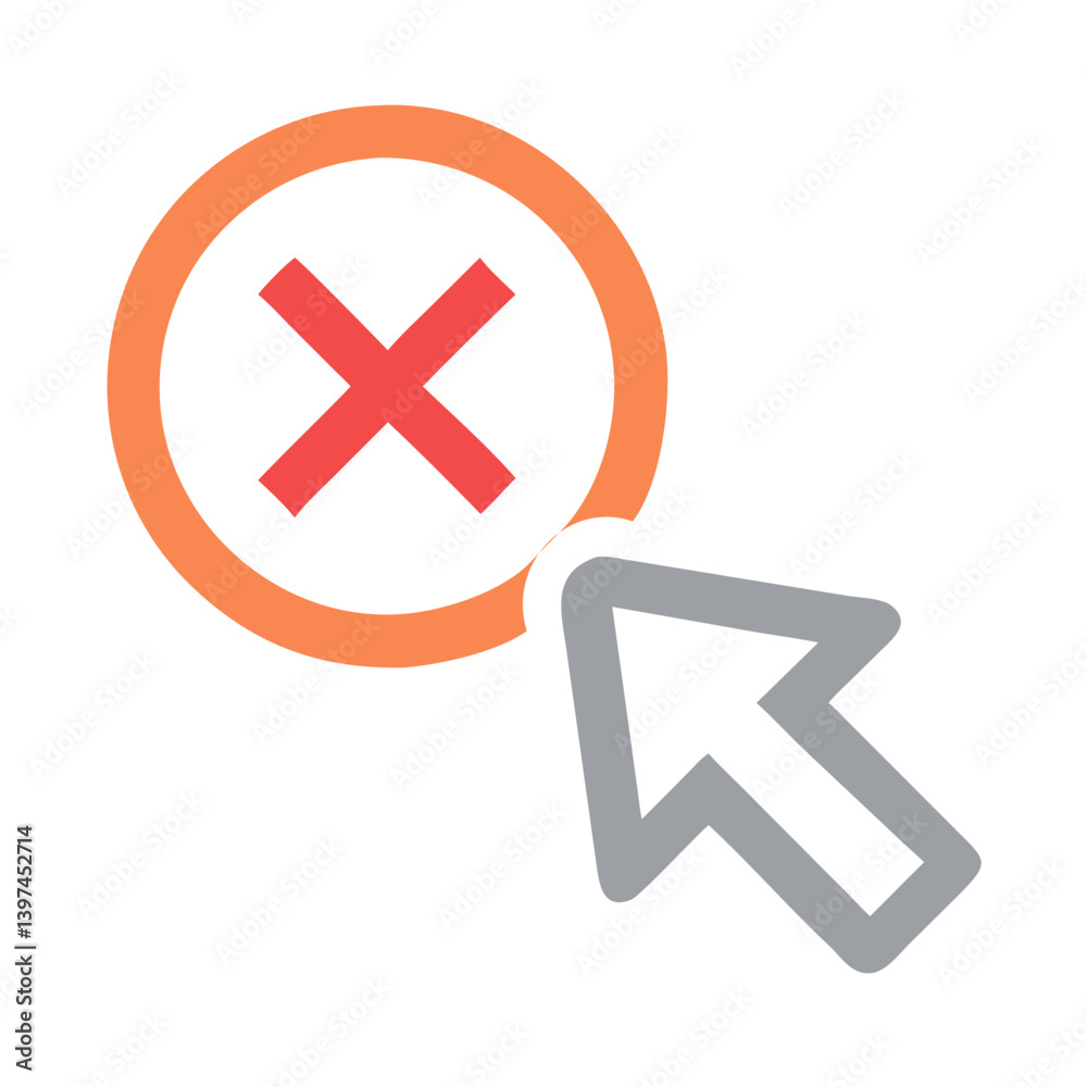 Obraz premium Creative Reject Action Icon