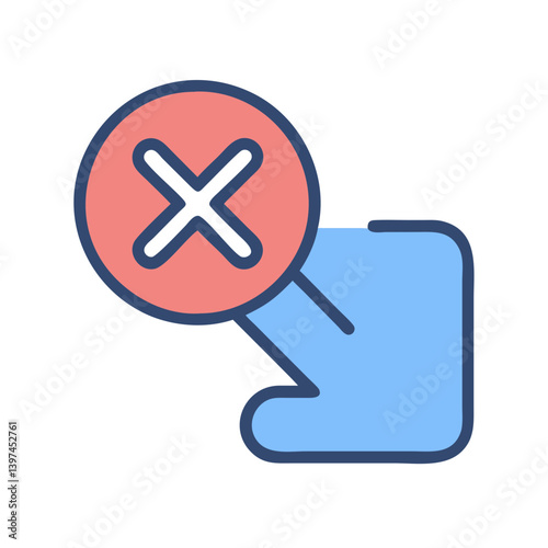  Stylish Flat Reject Icon