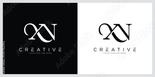 Initial XN letter logo design vector