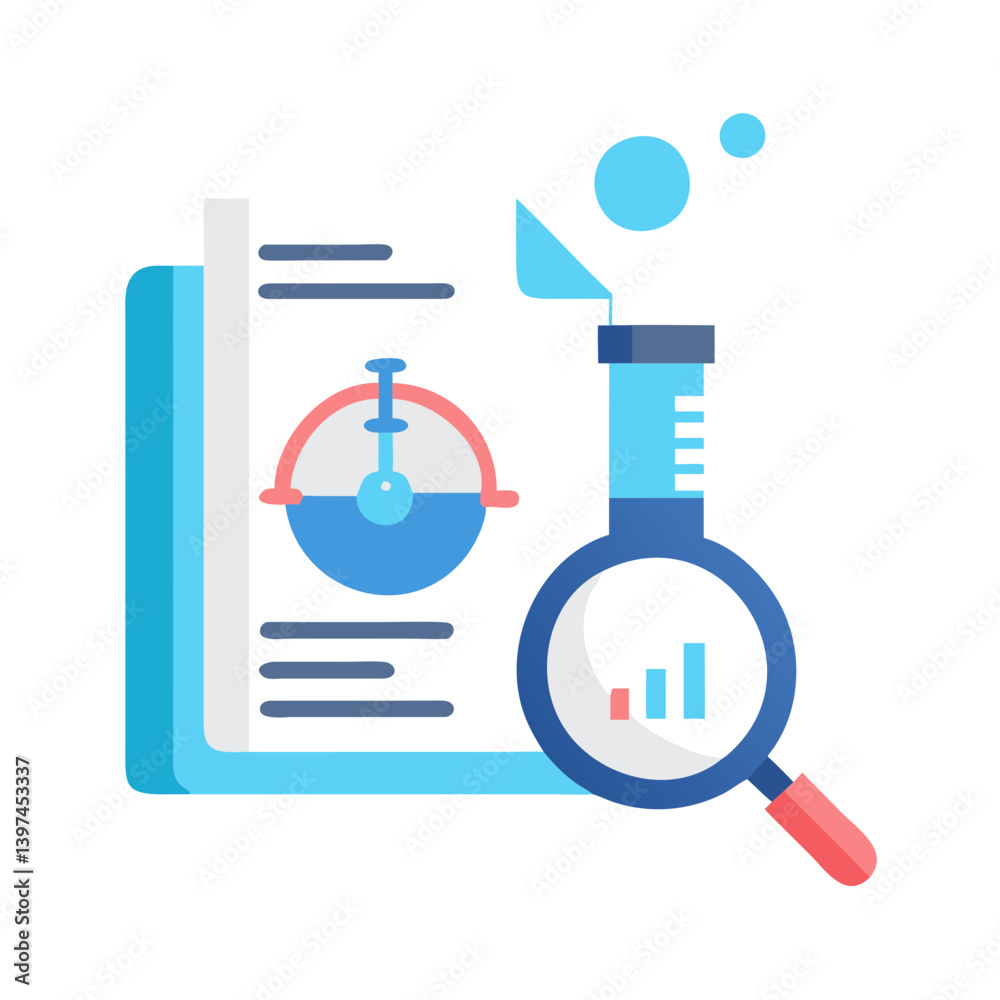 Obraz premium Research Flat Icon