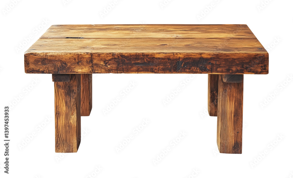 Rustic wooden table home interior furniture natural design isolated on transparent background, png Rustic wooden table home interior furniture natural design isolated on transparent background, png