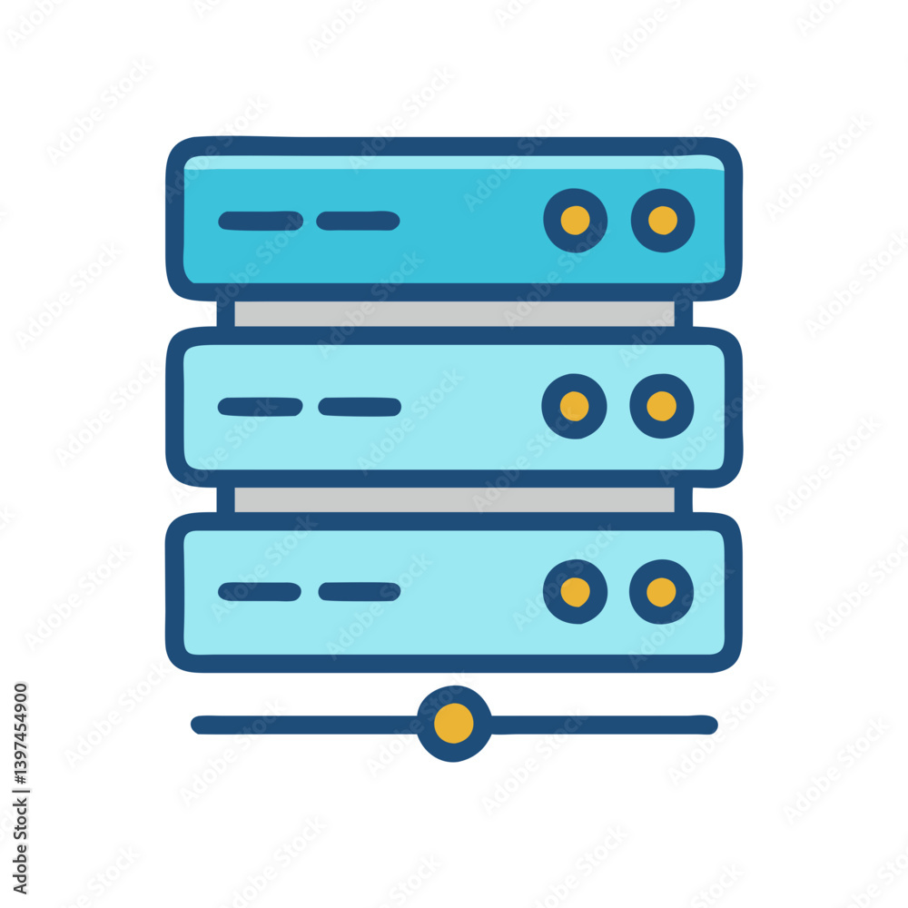  Dynamic Server Flat Icon