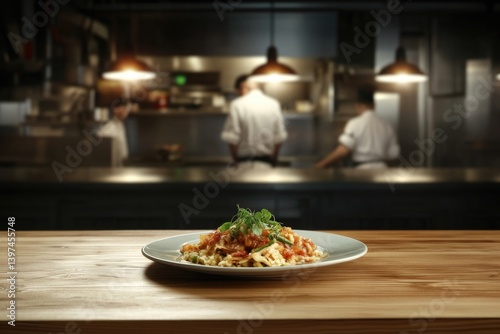 Delicious pasta dish garnished with fresh herbs, showcased in bu