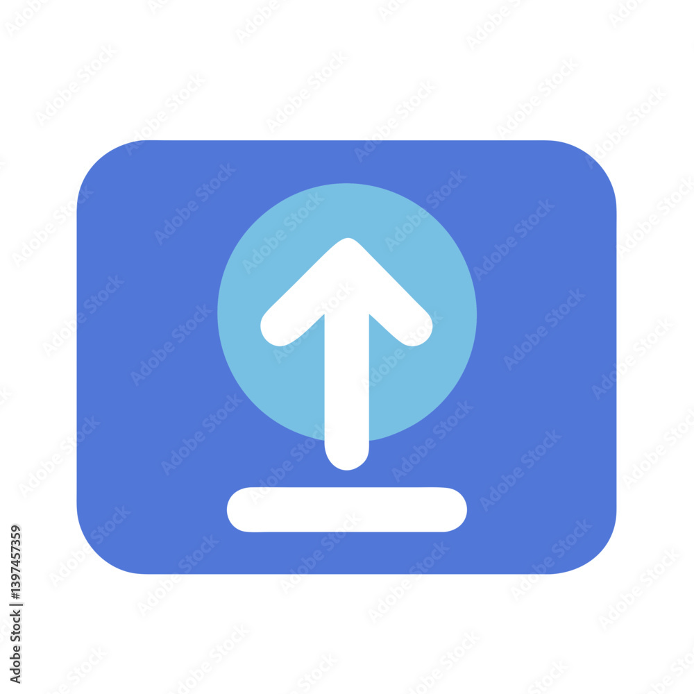  Stylish Upload Button Flat Icon