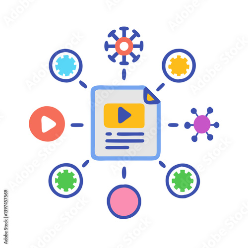  Viral Content Flat Icon