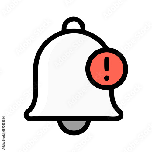 Notification Bell with Alert Icon Design