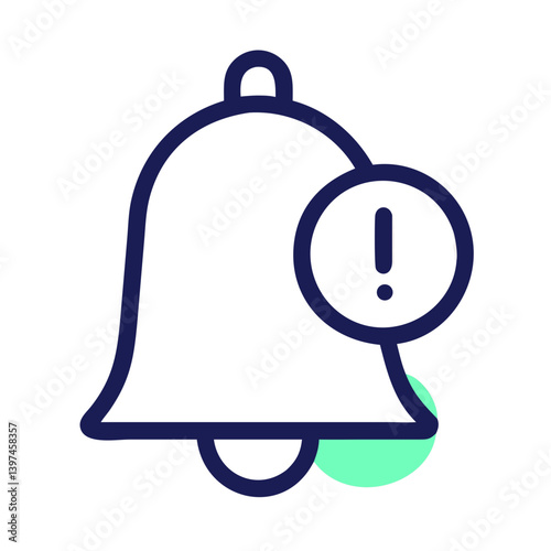 Notification Bell with Alert Icon Design