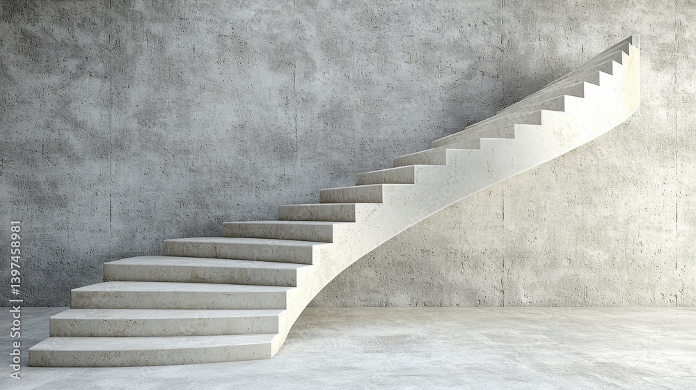 Naklejka premium Modern Spiral Staircase Interior