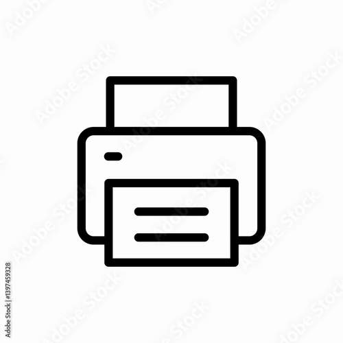 Printer office print icon vector 