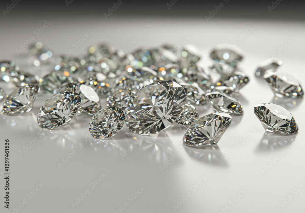 A collection of radiant diamonds, showcasing a dazzling display of brilliance and light. A collection of radiant diamonds, showcasing a dazzling display of brilliance and light.