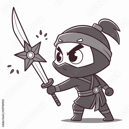 Ninja emoji with stealthy black shades and a shuriken in hand