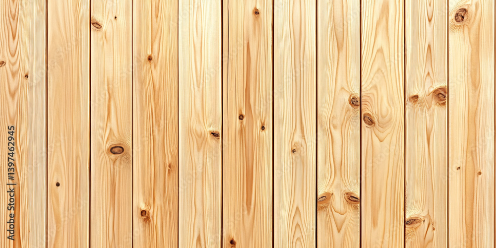 Fototapeta premium Image of light colored wood planks, perfect for backgrounds or design projects.
