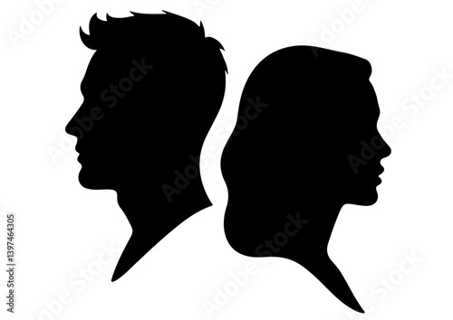 silhouette of a man and woman