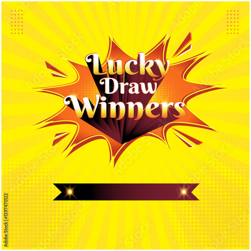 Lucky Draw Winners Template Vector Design