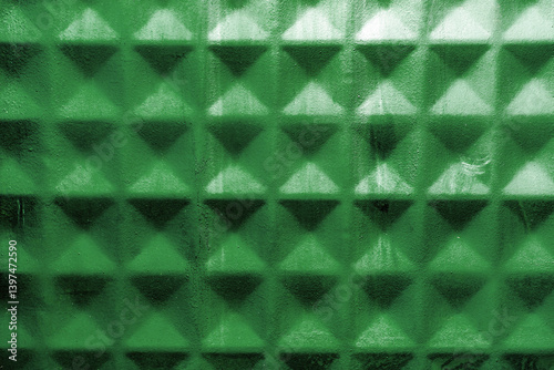 Obraz na płótnie Merforated metal panel close up shot with a perspective w salonie