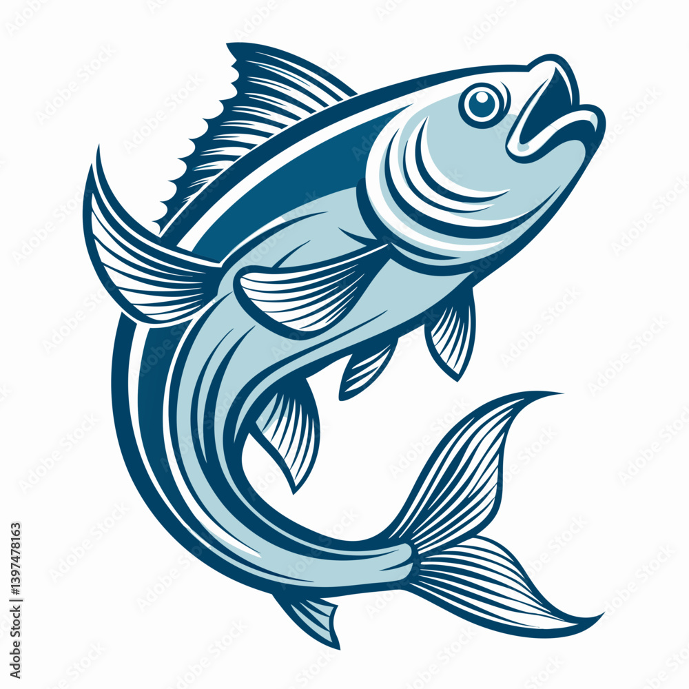 Fototapeta premium fish on a white background