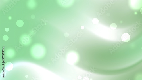 Wallpaper Mural Pale green background features soft glowing circles Torontodigital.ca