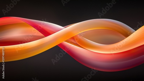Vivid abstract strands flowing in digital harmony with smooth glowing lines resembling fiber optic networks and motion graphics concept