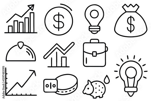 Finance Doodle Transforming Savings into Long-Term Prosperity