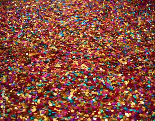 Celebration and colorful confetti party abstract background, colorful beads background.