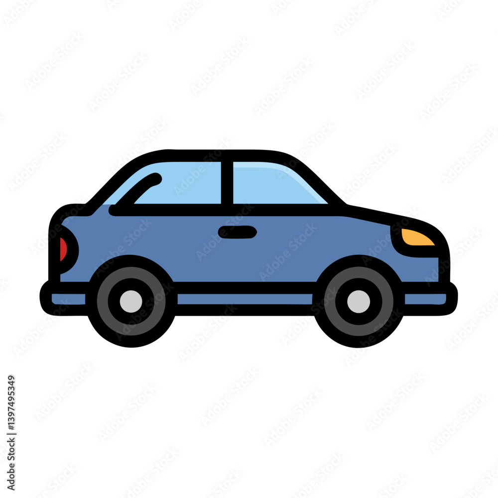 Compact Sedan Car Icon Design Compact Sedan Car Icon Design
