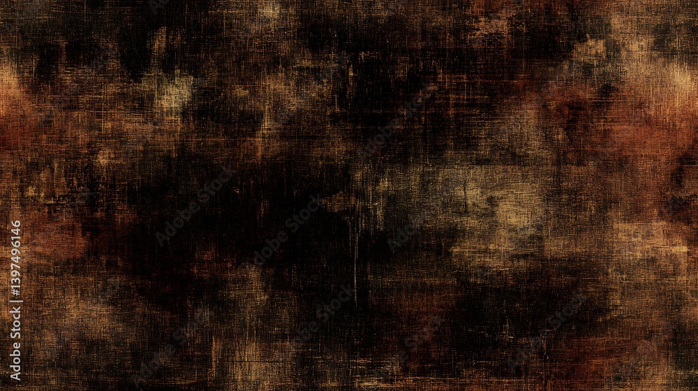 Fototapeta premium A distressed, dark brown and black textured surface.