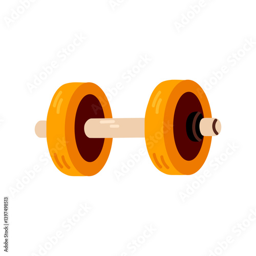 Dumbbell for fitness strength training and weightlifting isolated on white background