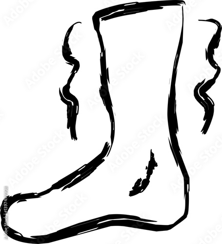 restless legs icon in doodle style