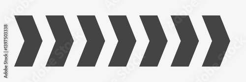 Arrow chevron navigation. Right direction sign. Road signpost. Vector illustration