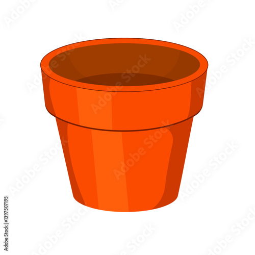 brown plant pot without background
