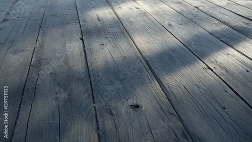 Obraz na płótnie Weathered Gray Wooden Planks Background Texture w salonie