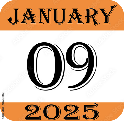 1 January 2025 calendar icon.Agenda plan, jan month schedule calendar and Time planner.Meeting appointment time.Calendar Event schedule date.calendar date icon on white background.