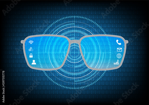 AR Glasses on digital code