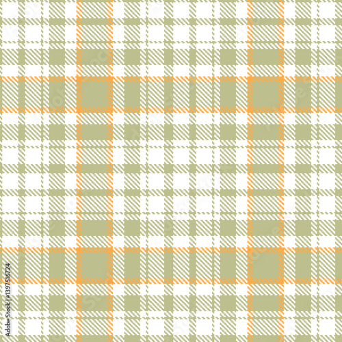 Dusty putty Seamless Tartan with Metallic white accents Textile Design