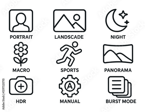 Essential photography settings icons: enhance your shots with ease