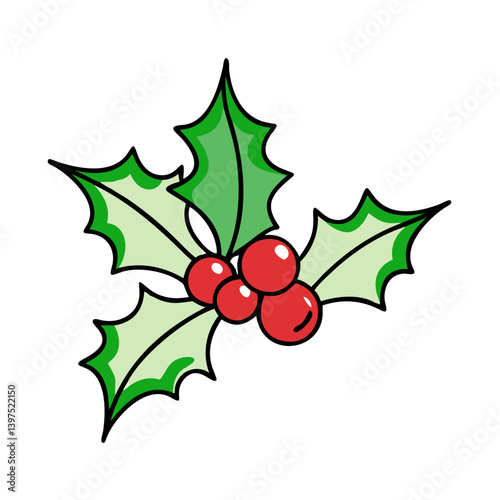 christmas holly berry icon, christmas holly berry vector illustration-simple illustration of christmas holly berry, perfect for christmas holly berry logos and icons