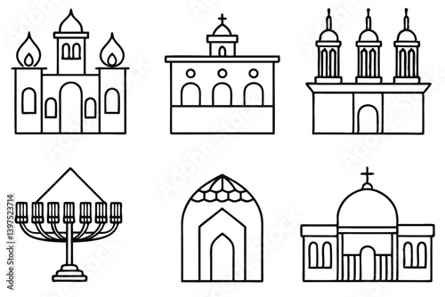Synagogue Clipart Bundle for Design