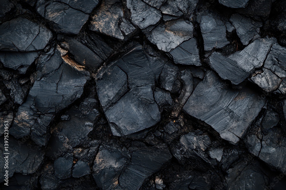 Dark, cracked rock surface Dark, cracked rock surface