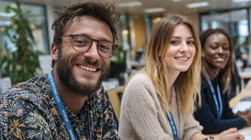 Wallpaper Mural Réunion de brainstorming en équipe multiculturelle dans une salle de réunion moderne Torontodigital.ca