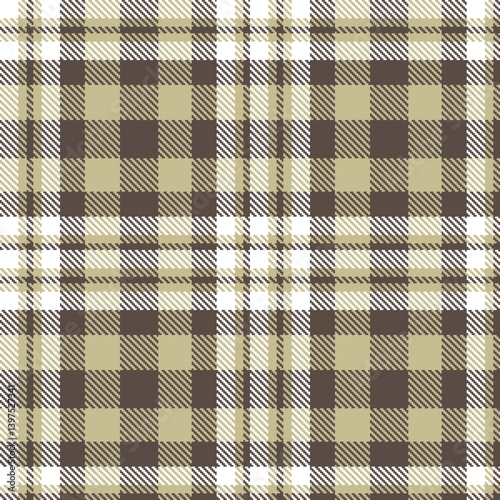 Elegant Seamless Tartan featuring Rustic putty and Fire charcoal grey Textile Design