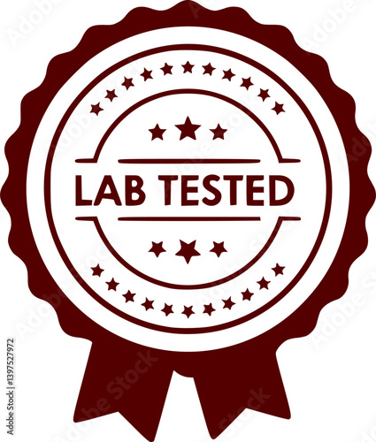 Lab tested round vector badge icon design
