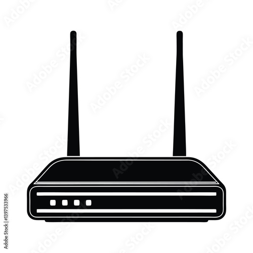 wireless router icon on white background
