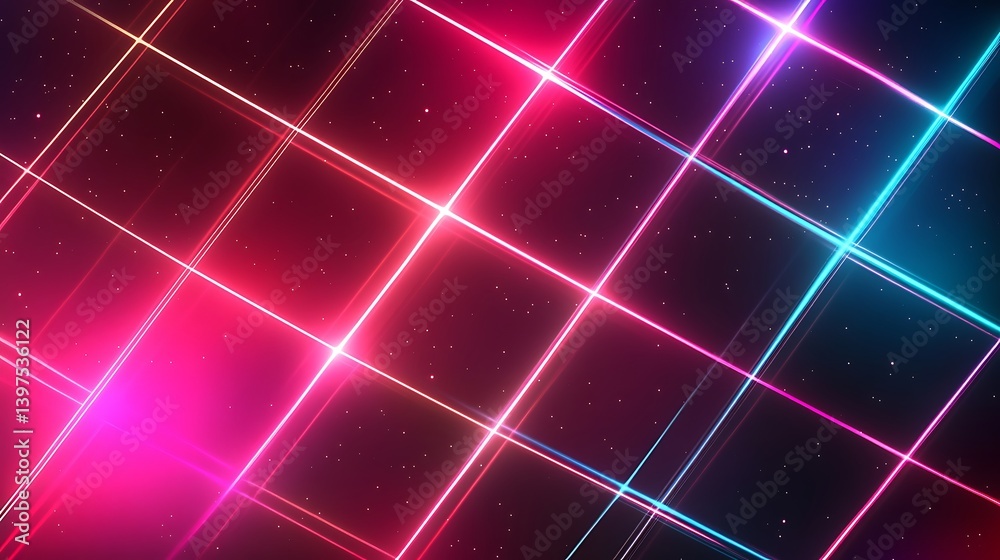Neon lit digital corridor with glowing grid lines and sci fi vibes high resolution picture