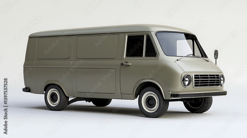 Detailed 3D model a van, perfect for transport-related visualizations Detailed 3D model a van, perfect for transport-related visualizations