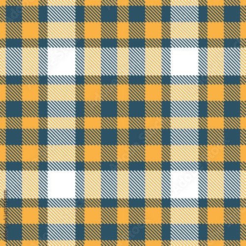 Highland dark grey blue Seamless Tartan with Sandy butterscotch accents Textile Design