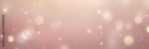 Rose gold glitter bokeh background sparkling lights effect festive celebration party backdrop texture design