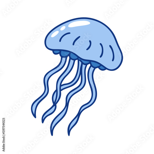 jellyfish icon, jellyfish vector illustration-simple illustration of jellyfish, perfect for jellyfish logos and icons