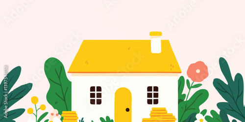 A charming cottage with a y...